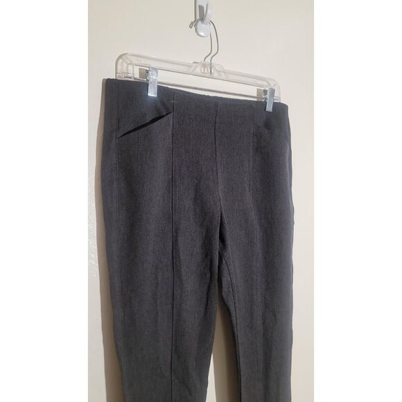 Old Navy Women's EUC Gray High Waisted Skinny Pull-on Pixie Pants sz L Ankle Zip - Picture 4 of 7